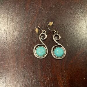 Elegant Silver and Turquoise Earrings